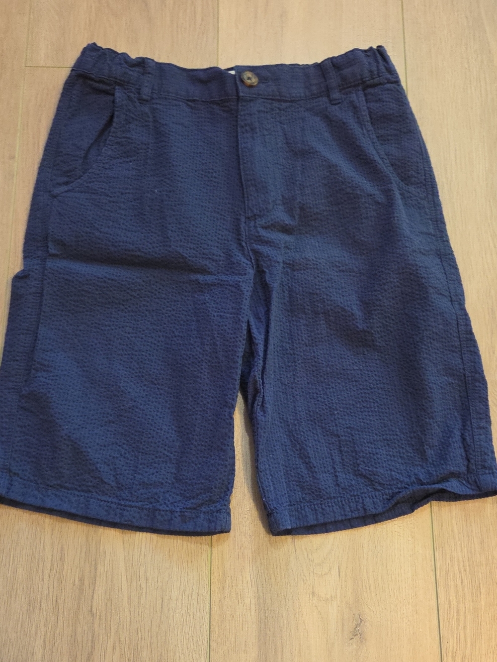 Navy Seersucker Shorts Boys 12